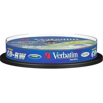 Image 1 of Verbatim CD-RW, презаписваем, 700 MB, 12x, с покритие против надраскване, 10 броя в шпиндел (043480)
