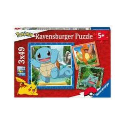 Ravensburger Glumanda Bisasam und Schiggy 3x49 dílků