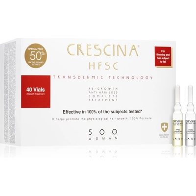 Crescina Transdermic 500 Re-Growth and Anti-Hair Loss proti vypadávání vlasů pro ženy 40 x 3,5 ml