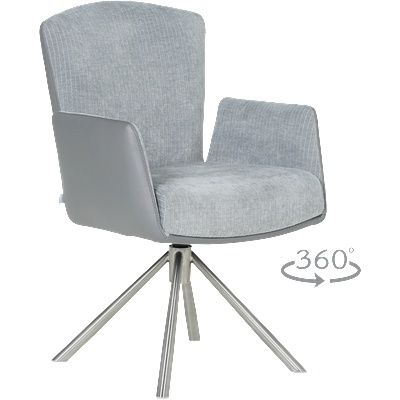 Carmen Трапезен стол sindi - светлосив