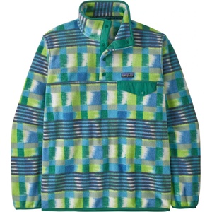 Patagonia Мъжки поларен пуловер Patagonia Lightweight Synch Snap-T P/O Fleece jumper - Painted Lines: Shore Blue (005-4270-4313)