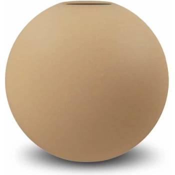 COOEE Design Kulatá váza Ball Peanut 10 cm, béžová barva, keramika