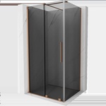 Mexen Velar плъзгаща се душ кабина 130 x 85 cm, графит, четкана мед - 871-130-085-41-65 (871-130-085-41-65)