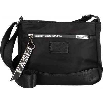 Stylová dámská textilní crossbody Manuella černá