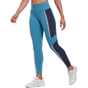 Reebok Lux High-Waisted Colorblock Leggings Blue - dress4less