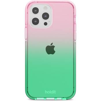 Holdit Калъф Holdit - Seethru, iPhone 13 Pro, Grass green/Bright Pink (7330985154393)