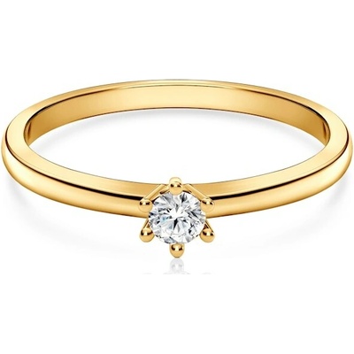 Savicki Zásnubný prsteň žlté zlato diamant SAV MIN3 D1 ZZ