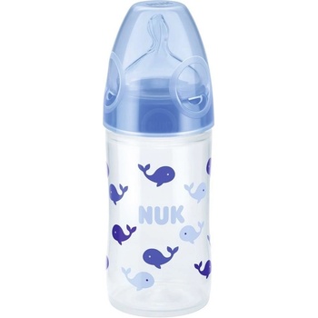 NUK First Choice láhev plastová silikonová savička New classic modrá 150ml