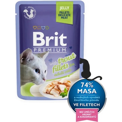 Brit Premium Cat Delicate Fillets in Jelly with Trout 24 x 85 g
