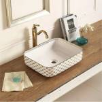 Inter Ceramic Умивалник за баня 874, злато за мебел или плот 50х40см (icb 874 golden)