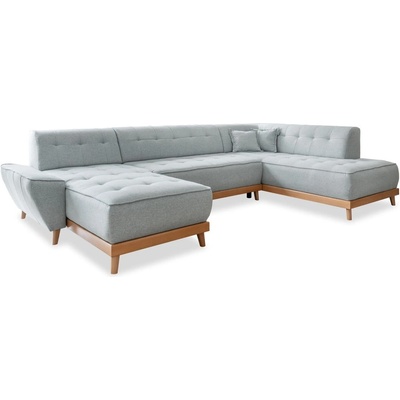 Miuform Светлосив U-образен разтегателен диван, десен ъгъл Dazzling Daisy - Miuform (Dazzling Daisy LCL-2QBK-HAEECR LA90)