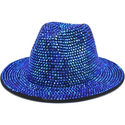 Klobouk Glitter modrá