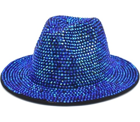 Klobouk Glitter modrá