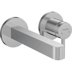 Hansgrohe Finoris - Скрита смесителна батерия за умивалник, монтаж с 2 отвора, EcoSmart, хром 76051000 (76051000)