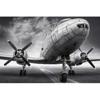 DIMEX ART s. r. o Флизелинов фототапет самолет на писта 375 x 250 см