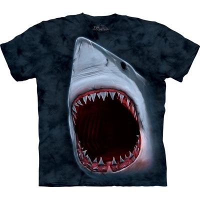 Tričko unisex The Mountain Shark Bite šedé