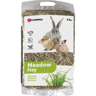Flamingo meadow Hay - Допълнителна храна за гризачи - ливадно сено, 2.5 кг