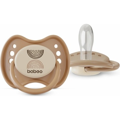 Baboo Soothers silikon Symmetrical with Case cumlík Au Naturale2 ks