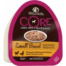 Wellness Core Adult Small Breed Savoury Medleys Flavoured with Roasted Chicken Duck Peas a Carrots 85 g