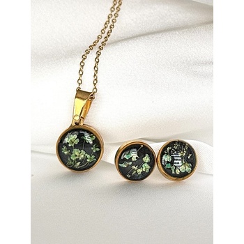 Meganflo Комплект с дантелено цвете и позлата