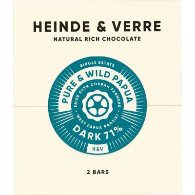 Heinde & Verre 71% hořká čokoláda Pure & Wild Papua 70 g