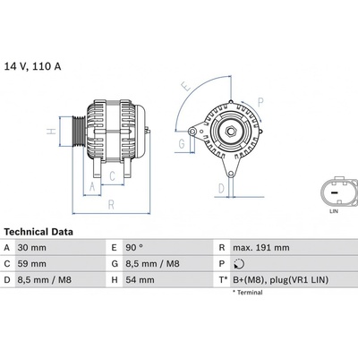 Generátor BOSCH 0 986 083 270 (0986083270)
