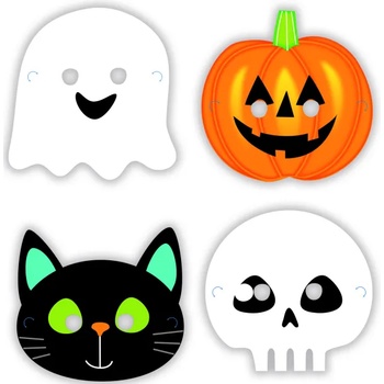 Amscan Хартиени маски - Halloween Friends 8 бр
