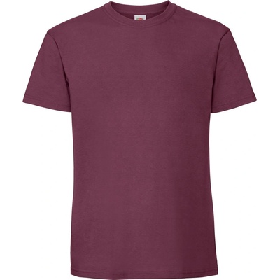 Fruit of the Loom iconic 195 t / Мъжка тениска от тежък памук - бордо xxxl (16142237013)