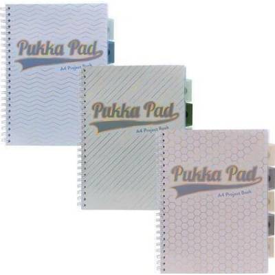 Pukka Pad Spirálový sešit Haze Project Book mix vzorů A4 linkovaný