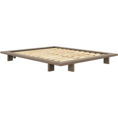 Karup Design Кафяво двойно легло от борова дървесина с решетка 160x200 cm Japan - Karup Design (270106160200)