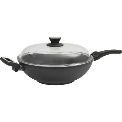 SKK Profesionální titanová pánev wok Titanium Durit Indukce odnímatelná ručka 32 cm