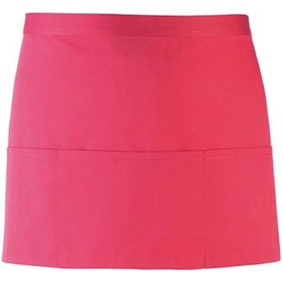 Premier Workwear Pracovní zástěra krátká s kapsami PR155 Hot Pink Pantone 214c 60x33cm