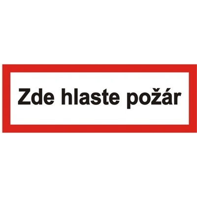 Tabulka - Zde hlaste požár 38.2500