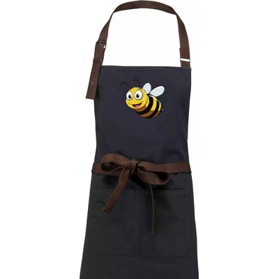 Drevené uhlie Parové tričko - Včela a kvetina - Zástera Vintage