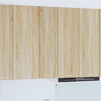 vidaXL Висящ шкаф с врата Сонома дъб 30 x 31 x 100 см Инженерно дърво (884332)