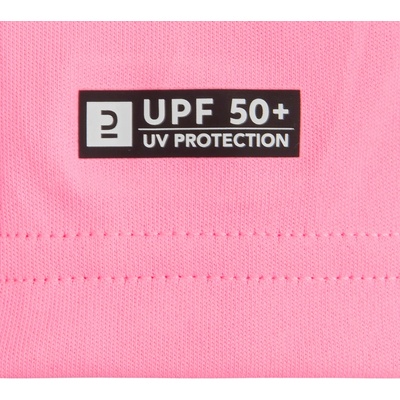 Olaian detské tričko s UV ochranou do vody ružové