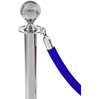 Въже със закопчалка Velor, хром, 160 cm, синьо (5040140040)