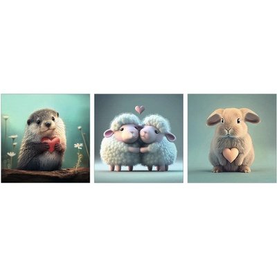 Obraz na plátne Animals Of Heart 25x25