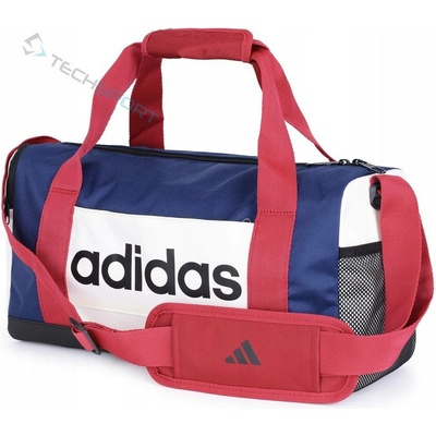 adidas Linear Duffel modro-červeno-béžová 12 l
