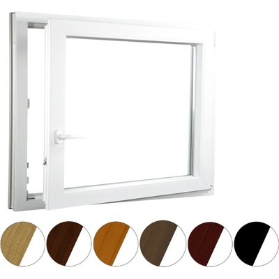 Aluplast plastové jednokřídlo 1500 x 1300 mm Pravé, Trojsklo Ug= 0,7