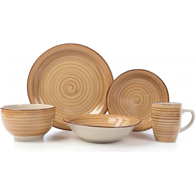 Banquet jídelní sada Spiral Brown 30 dílná – Zboží Dáma