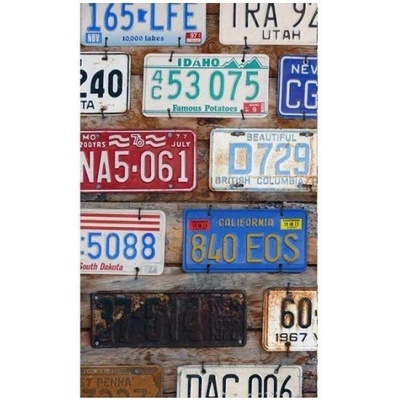 DIMEX MS-2-0269 Vliesová fototapeta na zeď Poznávacie čísla, rozmery 150 x 250 cm