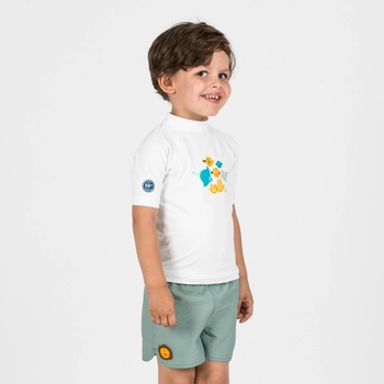 Nabaiji Detské šortkové plavky Brom kaki zelená