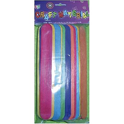 Дървени пръчици цветни, големи 50 броя (228-200003)