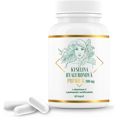 Vakos Kys.hyaluronová PREMIUM 300 mg s vit.C 60 kapslí
