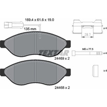 TEXTAR Sada brzdových platničiek kotúčovej brzdy 2446901
