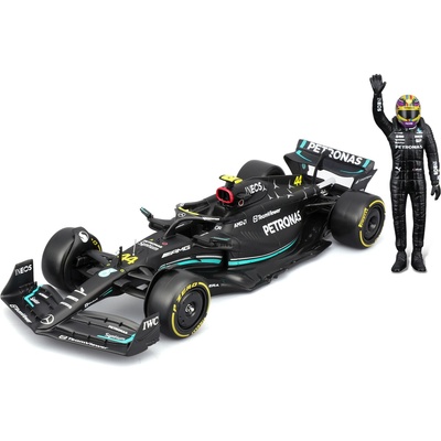 Bburago RACE Formula F1 Mercedes AMG F1 W14 E 2023 44 Lewis Hamilton with driver and decor 1:24