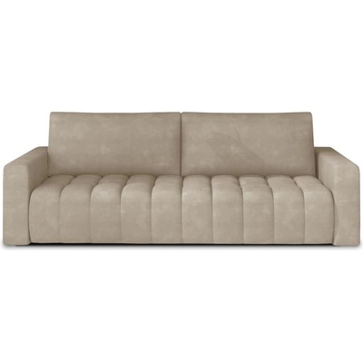 Eltap Бежов кадифен разтегателен диван с място за съхранение 247 cm Lazaro - ELTAP (Laz_17)