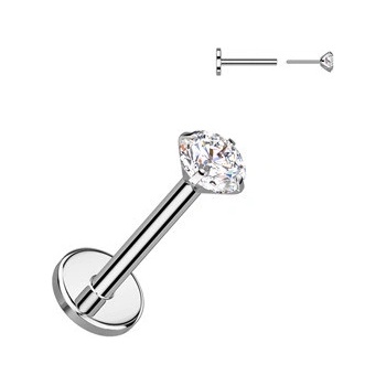 Šperky4U Piercing do brady Push in labreta Titan TIT1523-12063
