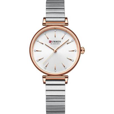 Curren Дамски часовник Curren Starlett, Сребрист / Розово злато (CURREN-9081-SILVER-GOLD)